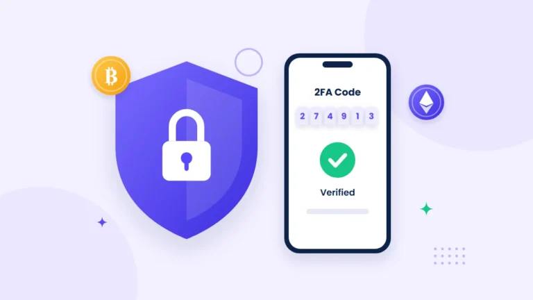Bithoex.com security - shield lock and two-factor authentication code on a phone